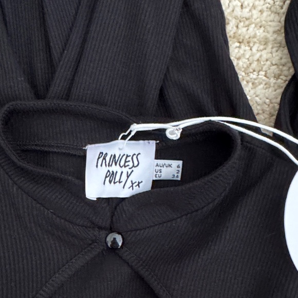 Princess Polly Black Long Sleeve Top - Picture 4 of 5